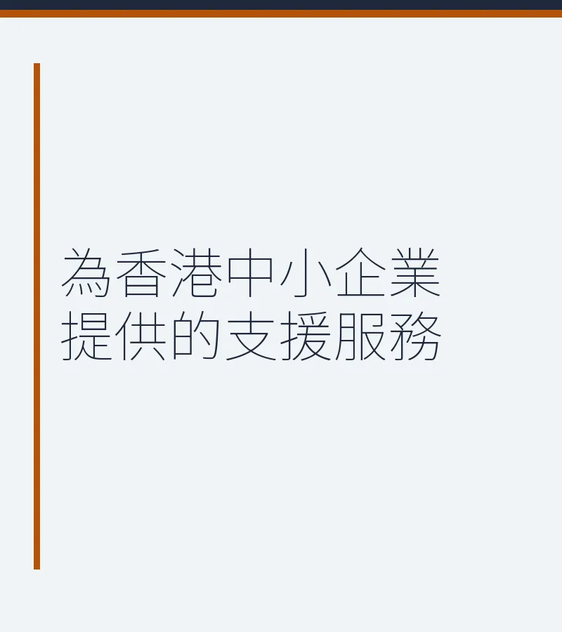 為香港中小企業提供的支援服務